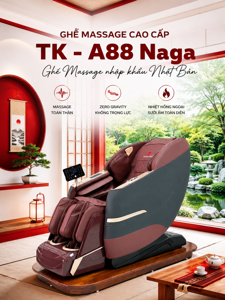 GHẾ MASSAGE CAO CẤP TOKUSHI TK - A88 Naga